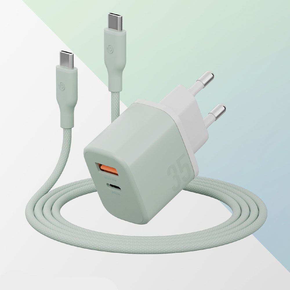 ست شارژر دیواری 35W و کابل USB-C بازیک Velox Bundle EU